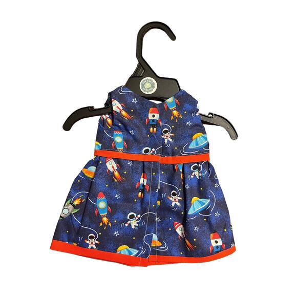 Handmade Dress For Cabbage Patch Kid 16” Doll - Outer Space Rockets Astronauts - Picture 2 of 2